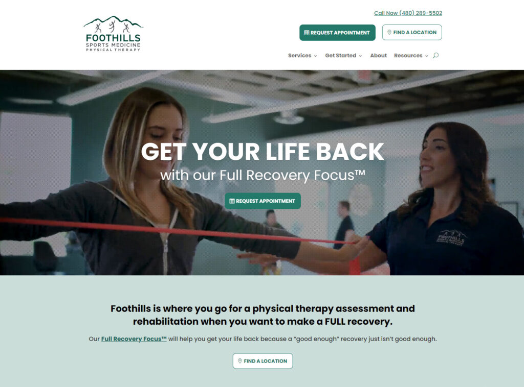 The Foothills Rehab home page